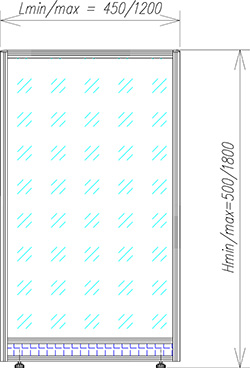 Остекленные секции перегородки UALCOM-UNO