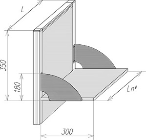 Полка навесная для перегородок UALCOM-UNO
