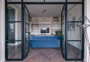 Стационарные перегородки в проекте Проект Anthracite Line от Tabooret Interiors Lab.