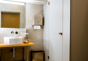 Сантехнические перегородки в проекте Сказочный мир танца в студии GolDance.