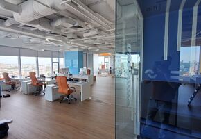 Стационарные перегородки в проекте Компания UALCOM выполнила проект по установке стеклянных перегородок в столичном БЦ Гулливер для ИТ компании «Битрикс 24».